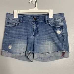 women’s blue jean shorts